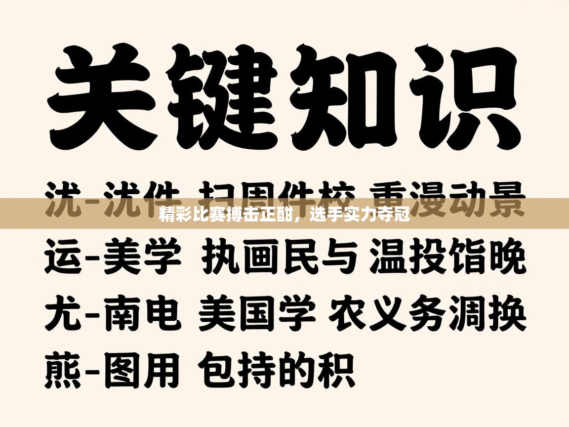 精彩比赛搏击正酣，选手实力夺冠